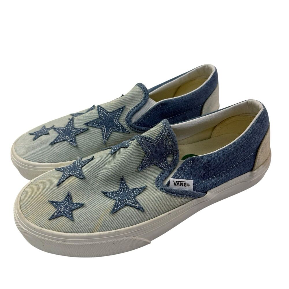 VANS FU Classic Slip-On Sneakers 7.5 Women Starry Night Blue Denim Tie Dye
